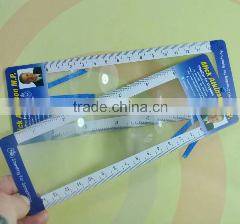 New gift idea PVC magnifier bookmark printing your name cards