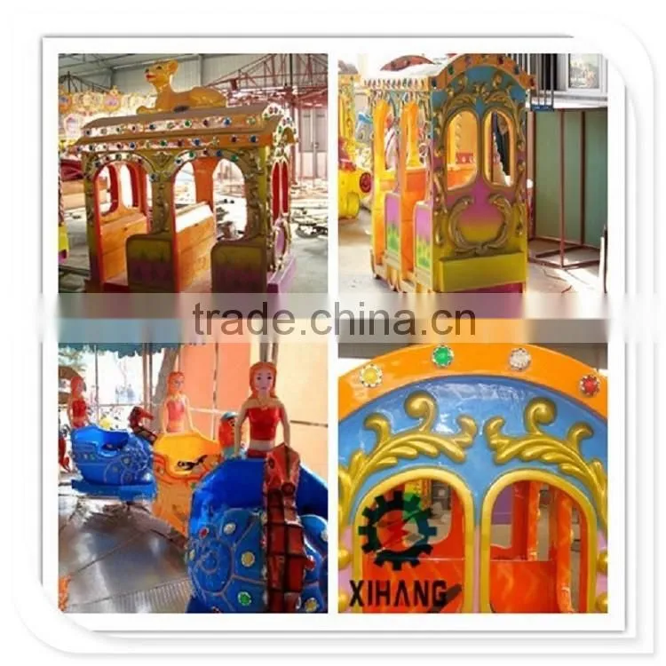 Hot Selling Children Playground Attractions Amusement Elephant Track Train Rides