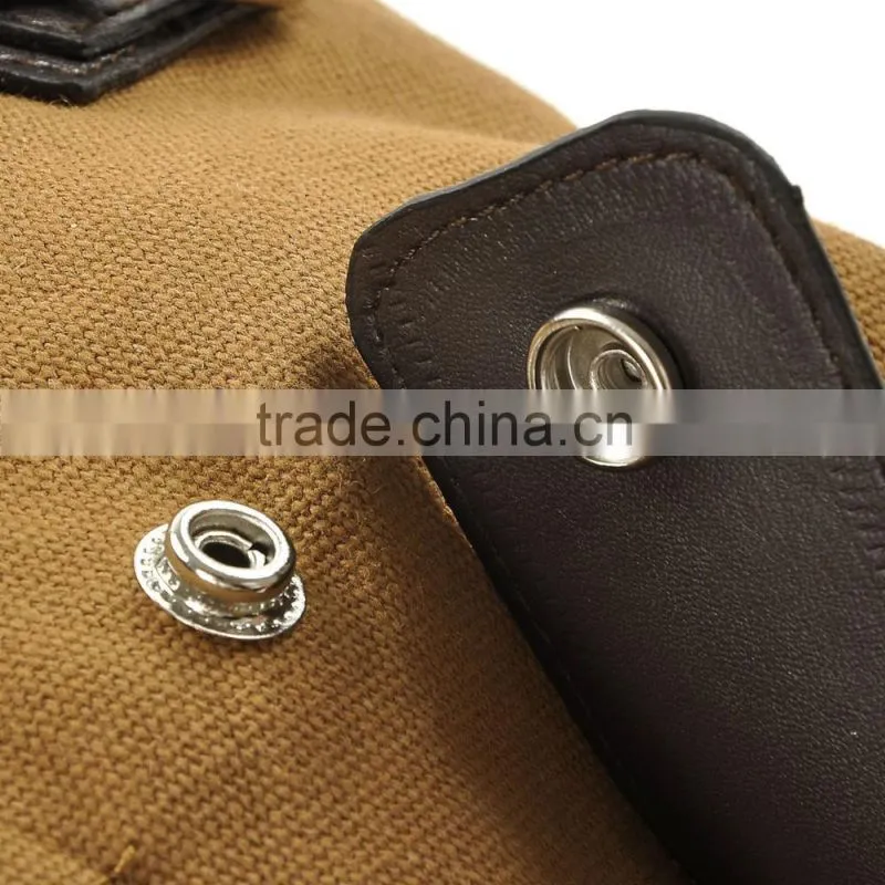 Factory OEM canvas travel sport shoulder bag with pocket on the back