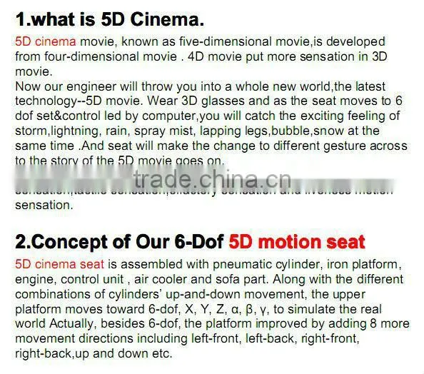 5D Cinema for Party