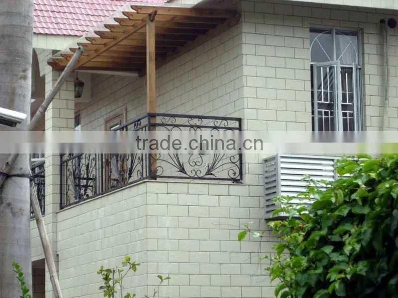 classical simple wrought iron balcony fence