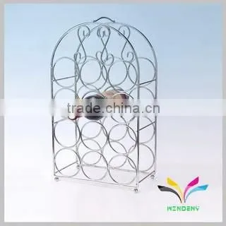 Retail and Shop Supply Custom Metal Counter Wine Rack for 12 Bottles