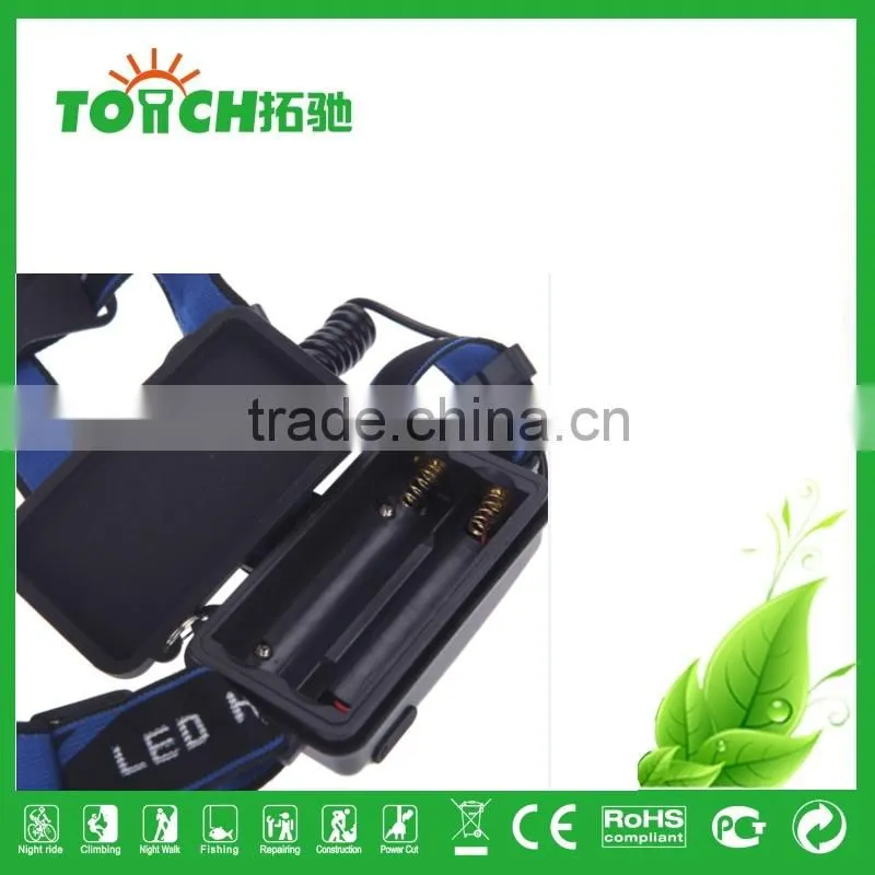 CRE E XM-L T6 LED Headlight Headlamp 4-Mode 2100LM Zoomable Adjustable Light for Camping Hiking with Car Charger