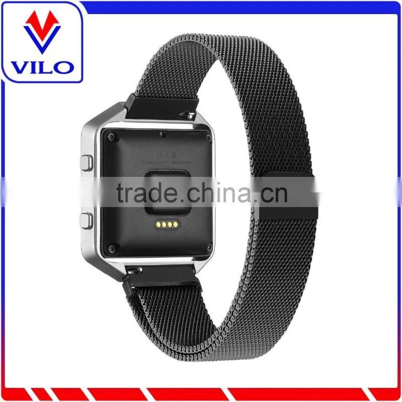 Silver Stainless Steel Smart Watch Band Chain for fitbit blaze
