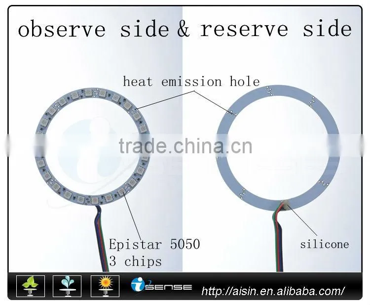 6000K RGB LED Universal Fit Headlight Halo Rings Version 2 for Toyotae