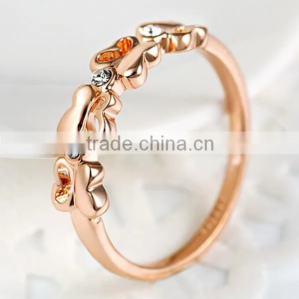 2014 fashionable 18k white gold ring white crystal ring
