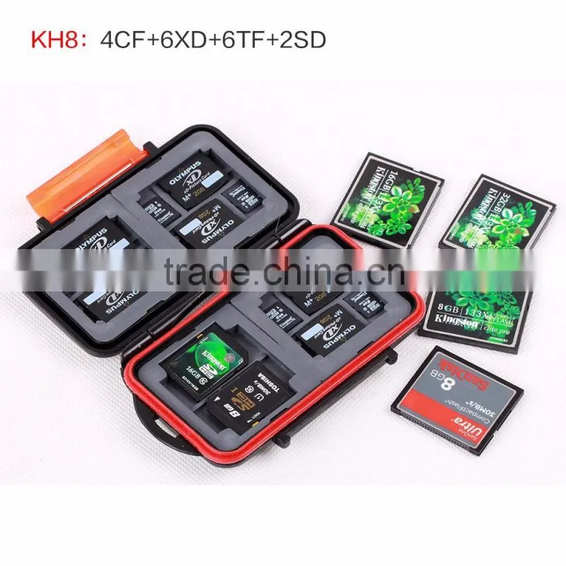 LYNCA KH8-1 Water-Resistant Anti-shock Memory Card Case Holder for 4CF+8SD Cards
