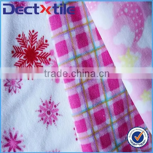 Printed flower fleece for sleep garment