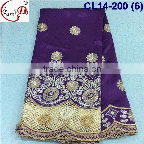 CL14-200 Top sell good quality Nigerian george lace fabric,fashionable african george lace fabric