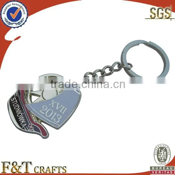 Fashion custom made stamped cool live animal promotional gift keychain