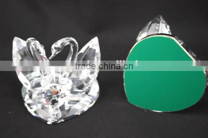 factory directly sale beautiful couple crystal swans