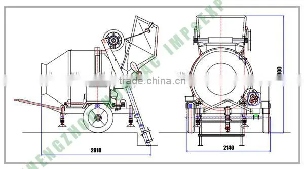 JZC350 High Reliability concrete mixer machine price in America