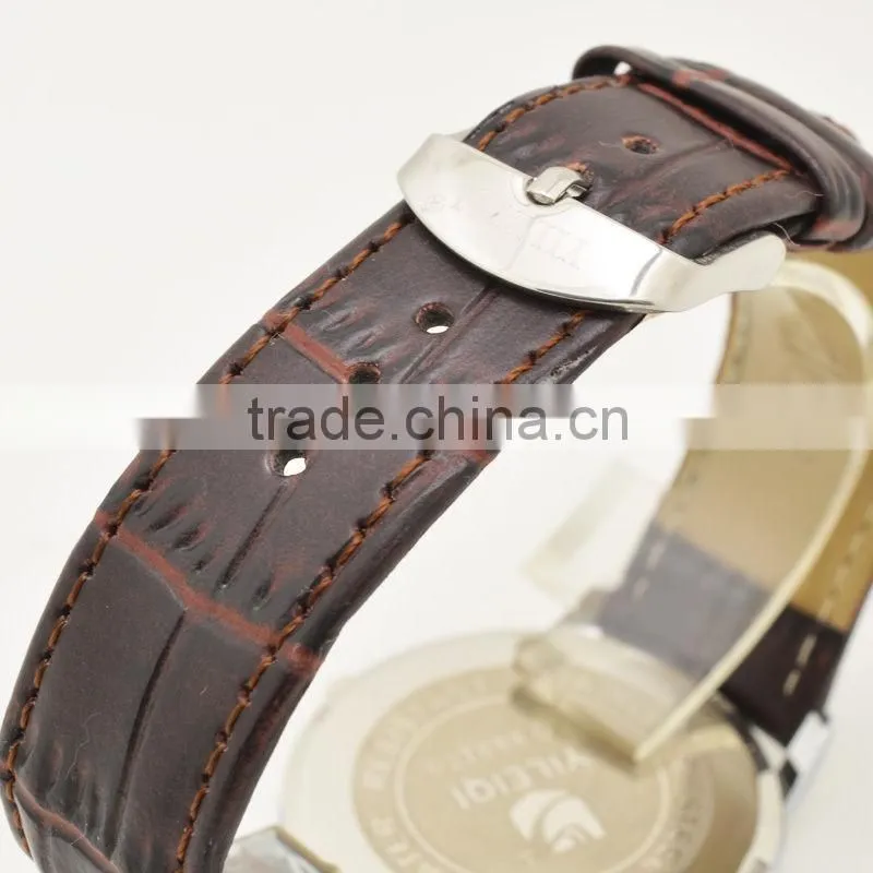 leather PC21 quartz arabic numberals dial wrist watch