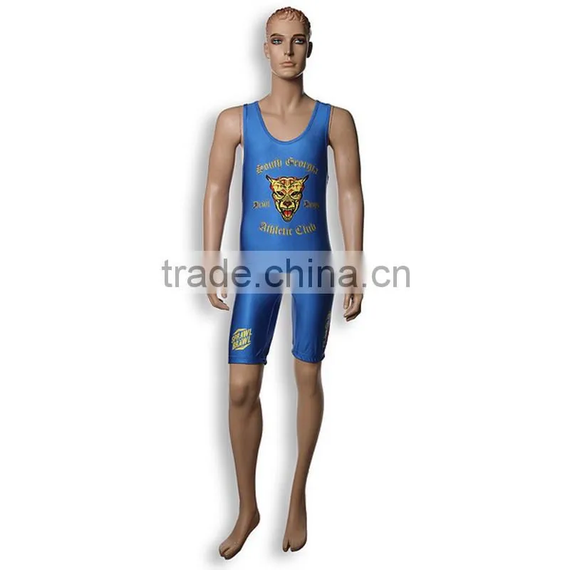 Custom cheap cool dry sublimation spandex wrestling singlets