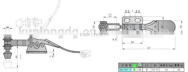 2014 Clamp SK3-021-5 metal latch toggle clamp