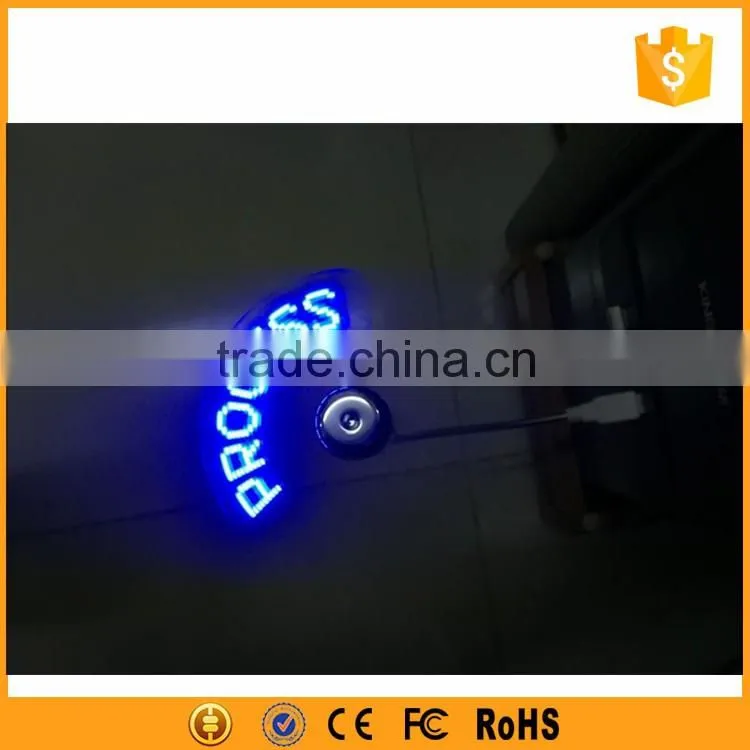 Fashionable advertising usb driver led message fan for promo gift