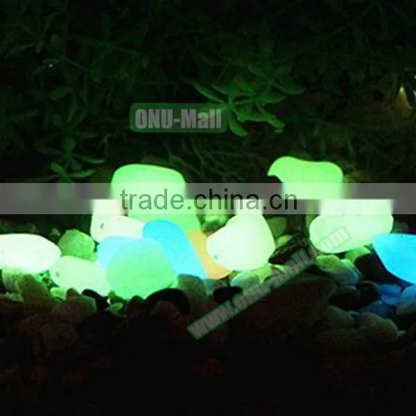 Colorful Man-made Pebbles Luminous Stone, Night Light Stones for Garden Walkway Decorative