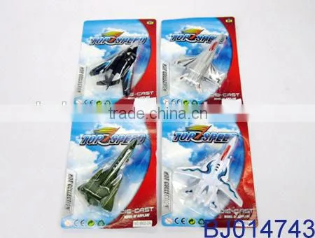 Funny kids toy mini pull back fighter/camouflage diecast combat aircraft