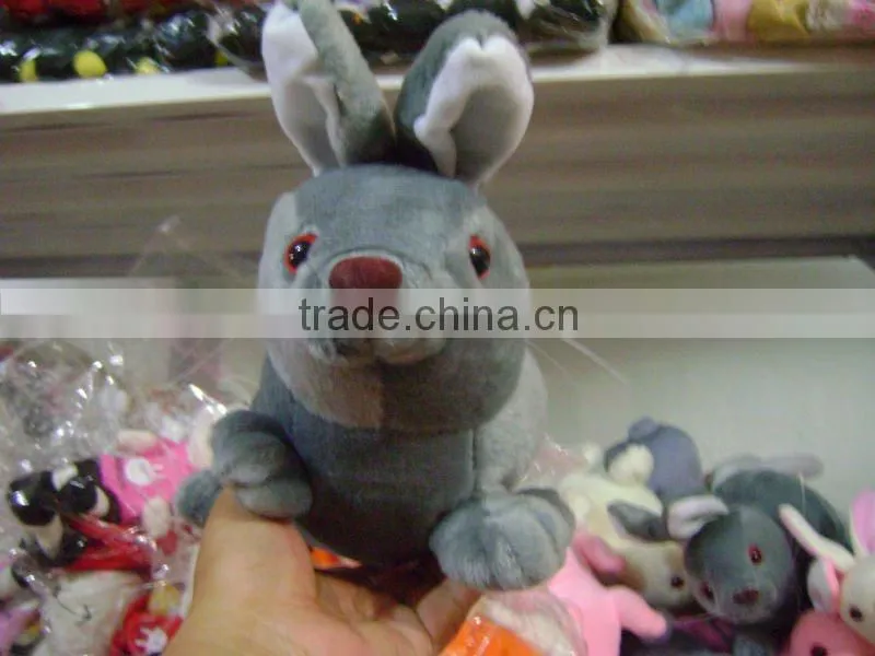 Plush Rabbit Toy, Stuffed Hare, Brown Bunny