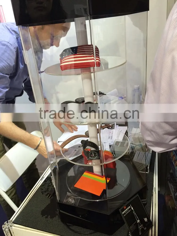 High purity locking acrylic display case, display case with led light