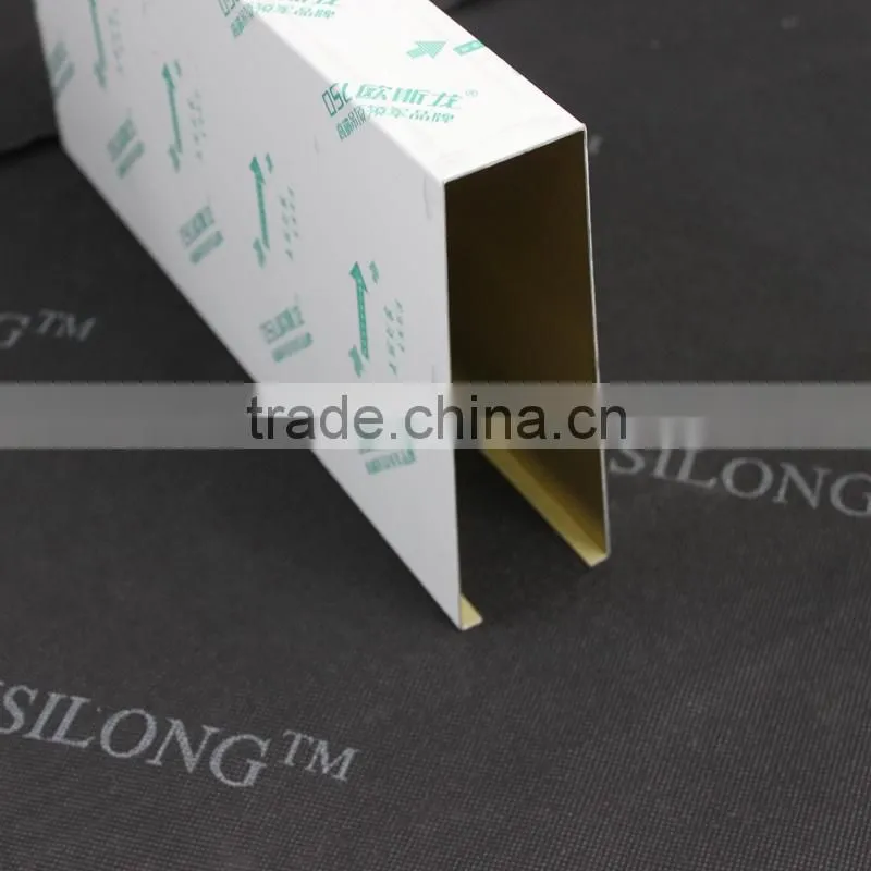 Weather Resistant U Aluminum Interior Baffle Linear Ceiling Material