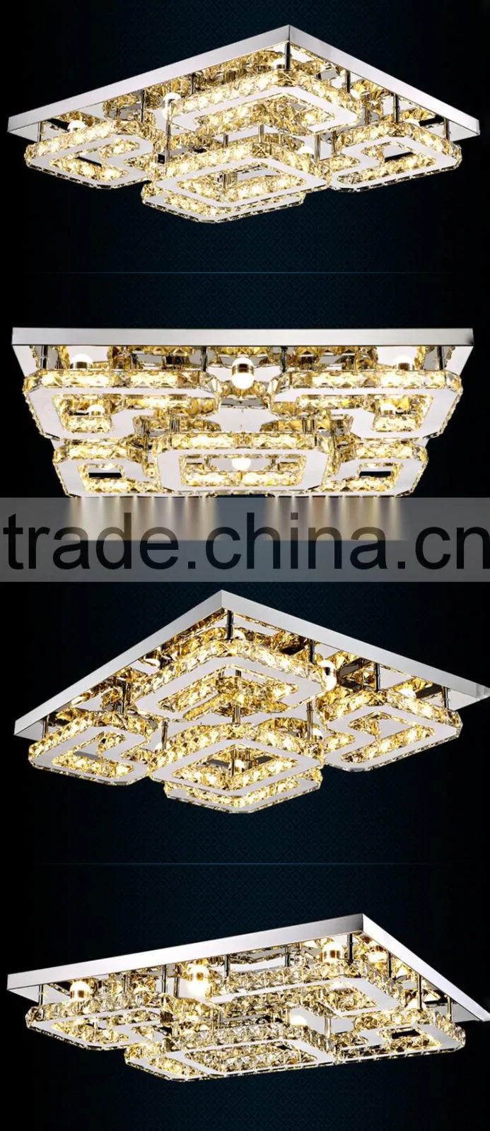 Rectangle 5730 Modern Ceiling Lamp K9 Crystal Home Ceiling Lamp
