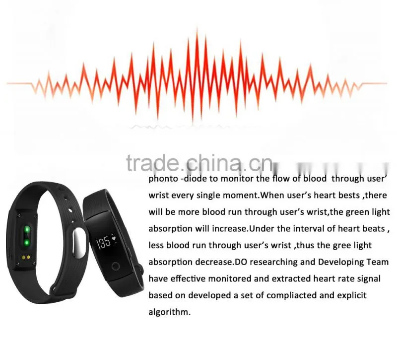 2016 Fashion Fitness Smart Band Health Bracelet Smart Watch Bluetooth 4.0 Wrist Pedometer
