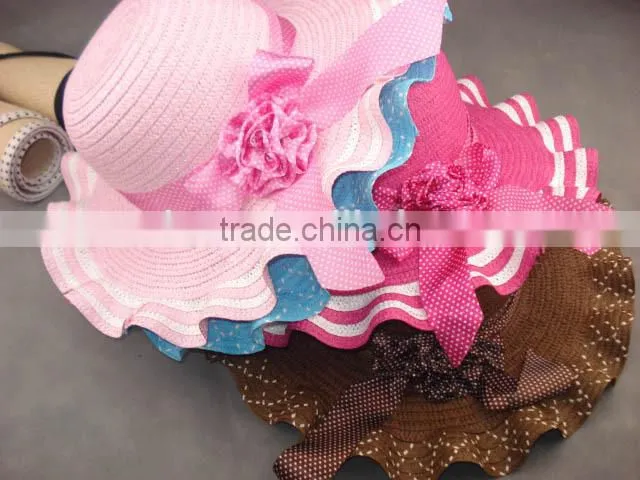 Top grade High reflective nice lady straw cap