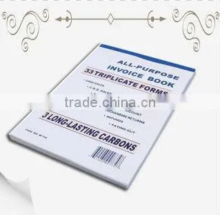 NCR high quality triplicate custom invoice book