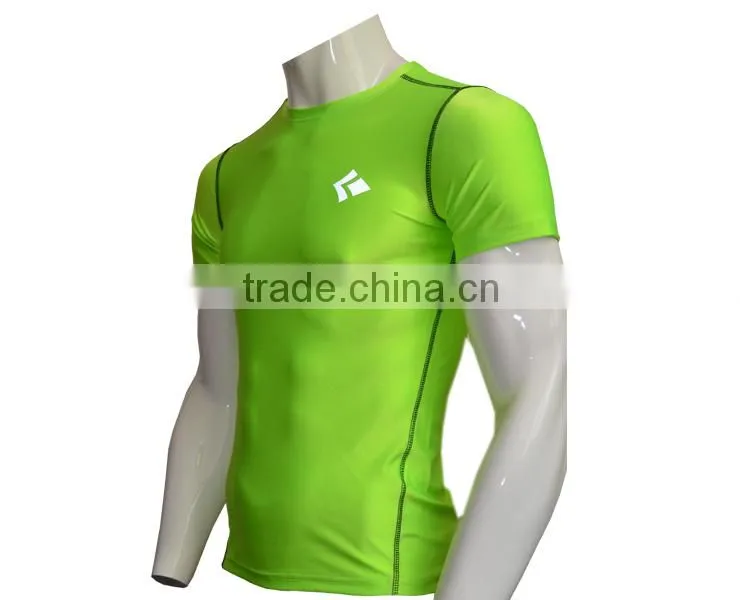 Men's Compression Tights T Shirt Running Bicycle Fitness tees Outdoor Moisture Wicking Quick-drying T-shirt