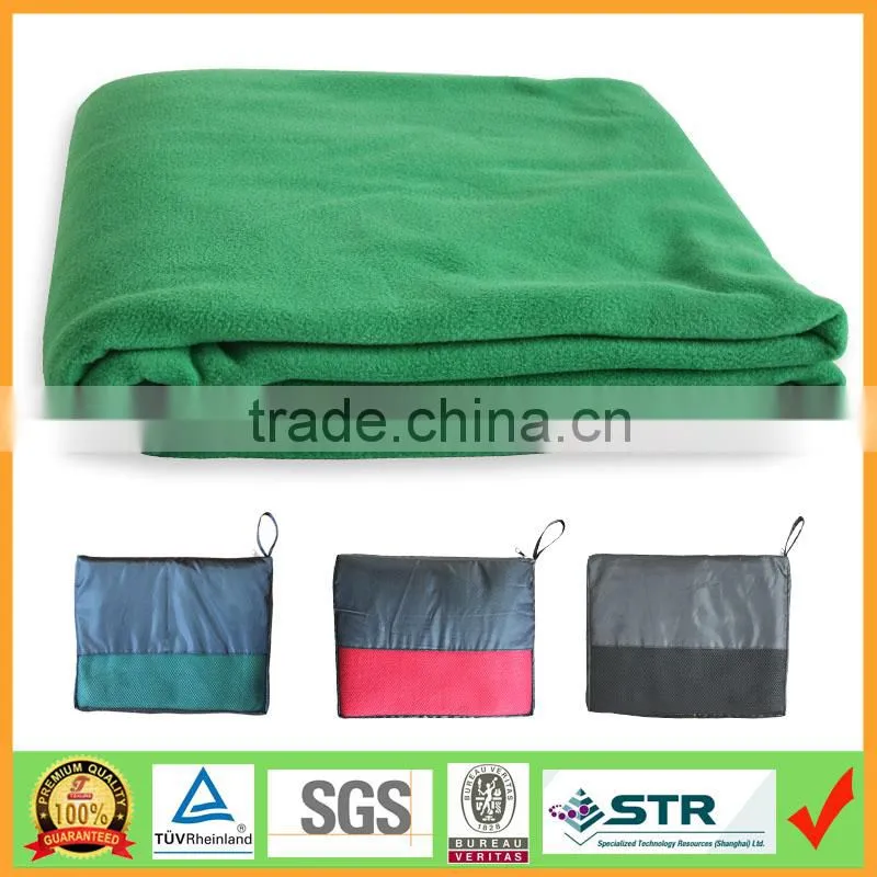 Ultra Soft Microfiber travel blanket with zipper bag, airline blanket