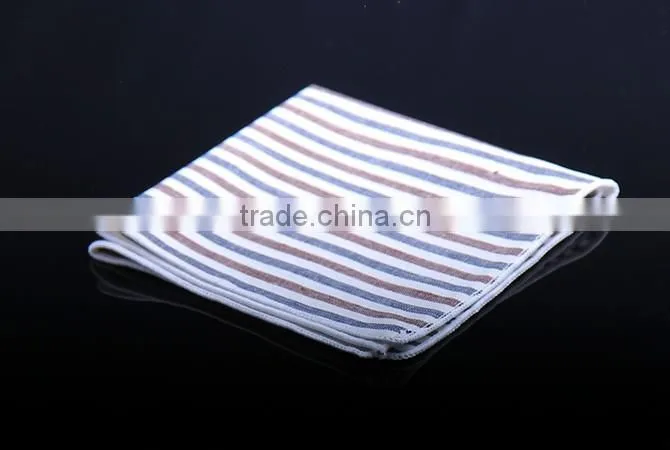 Classical High Quality Striped 100% Cotton Pocket Square