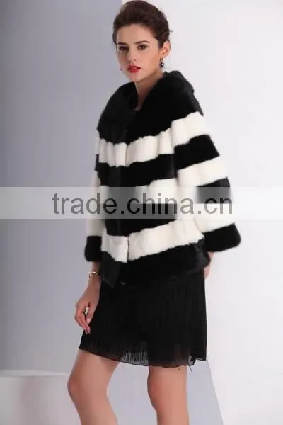 Hot Sale Nature Mink Fur Coat with Top Quality Mink Pelt for Winter Made In China