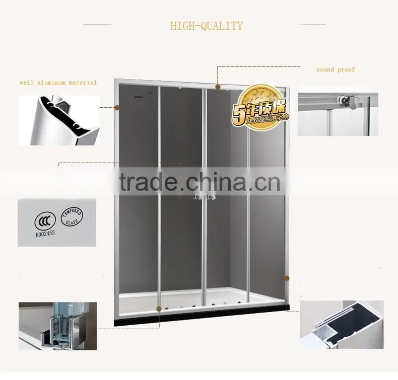 JOMOO four star hotel standard tempered thickened glass shower room
