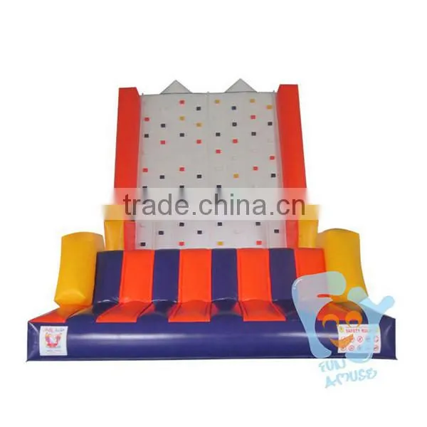 inflatable water rock pool slide with climbing wall