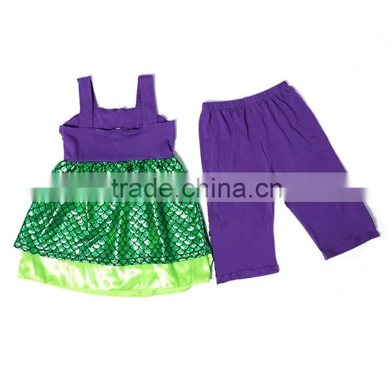 Fashion 2016 the Girl mermaid Skirt and the Purple shorts
