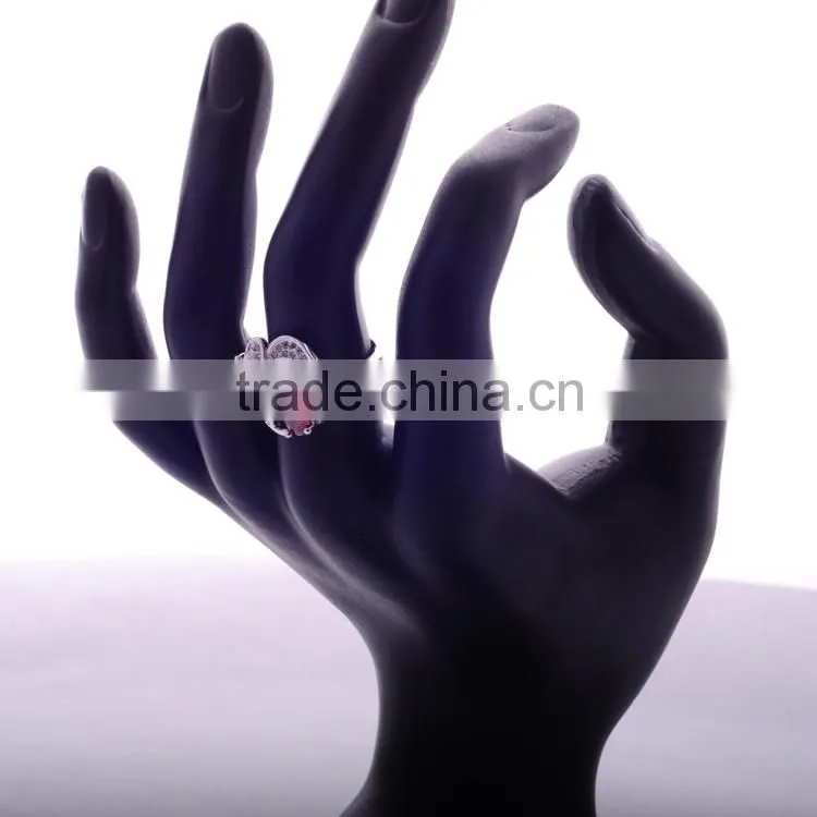 >>>2016 YIWU T&J women fashion Korean style rings silver plated flower rhinestone crystal rings for lady/