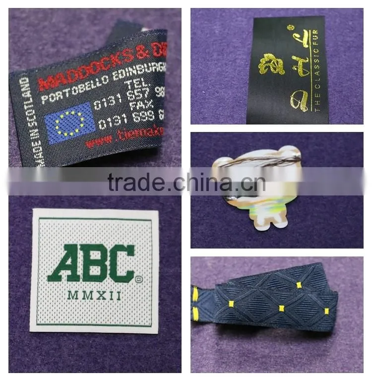 Low MOQ Customized Garment Private Woven Label For Brand Name