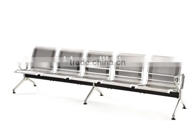 High quality stainless steel office reception room waiting chairs with table for sale
