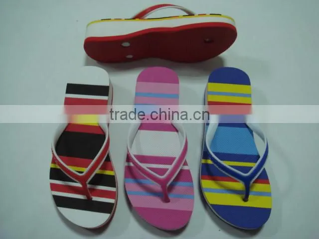 663 LOULUEN Wholesale EVA Woman Fancy Slippers Ladies High Heel Flip Flops