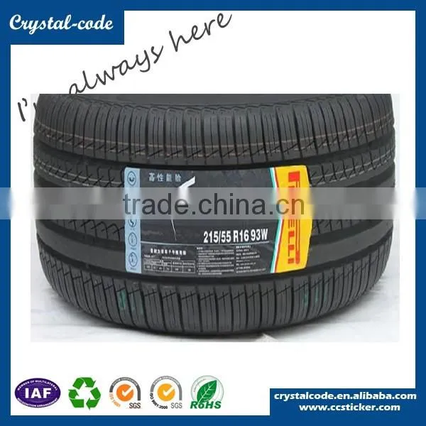 Printing strong adhesive unremovable tyre label