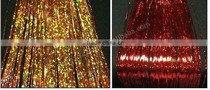 Hot Sale Sparkling Hair Tinsel Extensions Clip In Hair Extension
