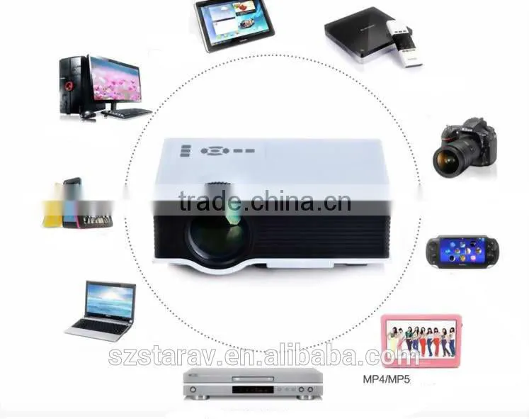 multimedia projector 800*480 Mini LED Home Theater TV Proyector Full HD HDMI Projector UC40