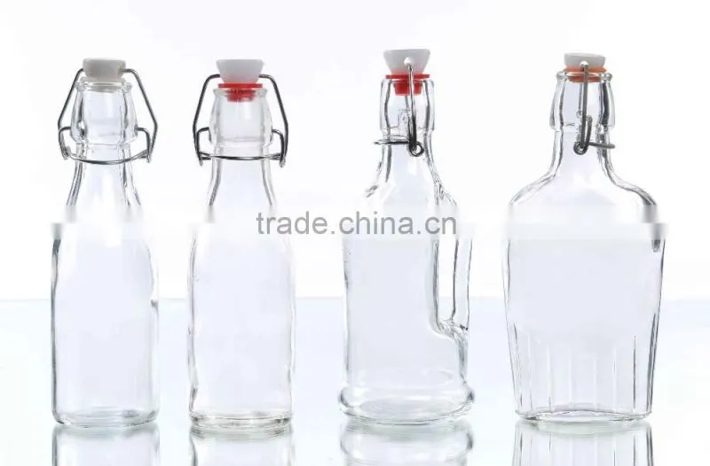 Small Airtight Clip Glass Water Bottle