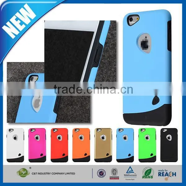 C&T Whole lastest fashionable design mobile phone cover hybrid case for iphone 6