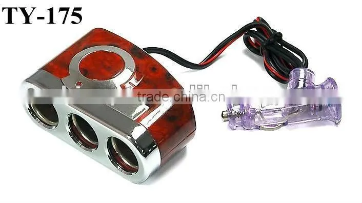 12V USB Car Charge With Three Socket