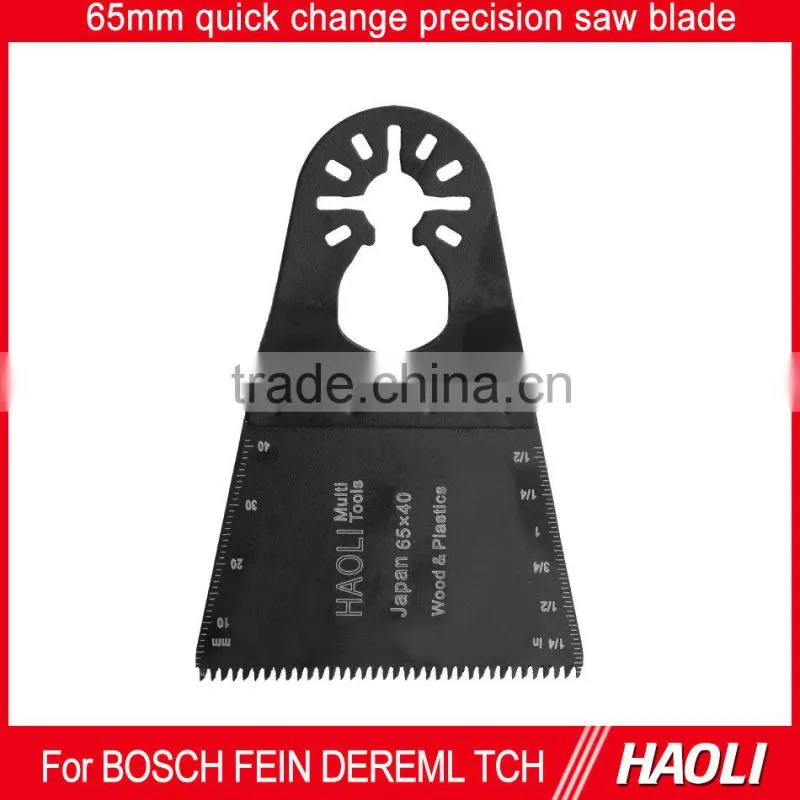 65mm(2-5/8'') E-cut quick change precision oscillating tool saw blade for cutting wood ,suitable for Multimaster power tools