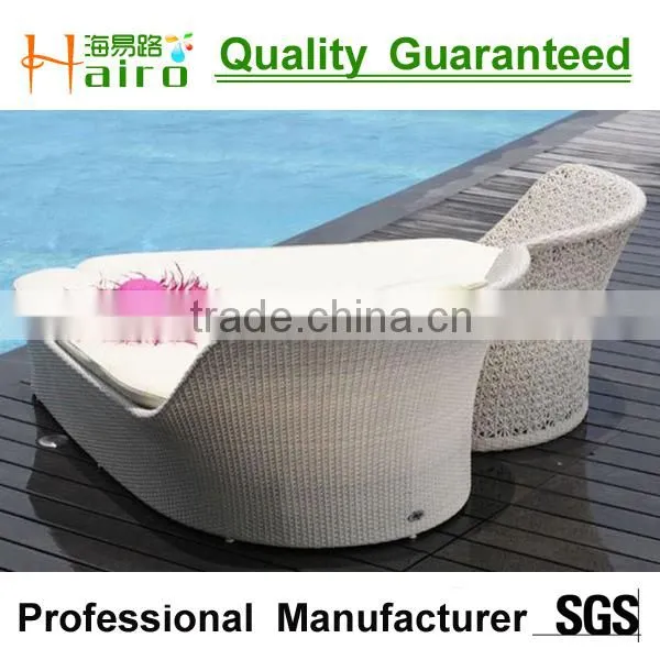 Aluminum and PE rattan cheap outdoor patio daybed