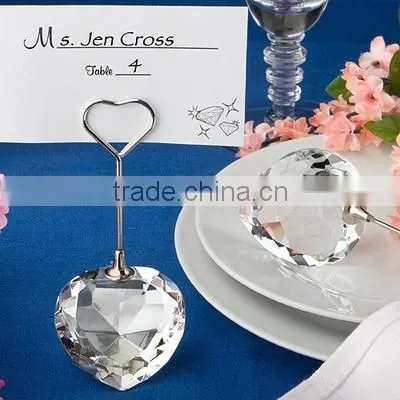 wedding decoration crystal butterfly card holder