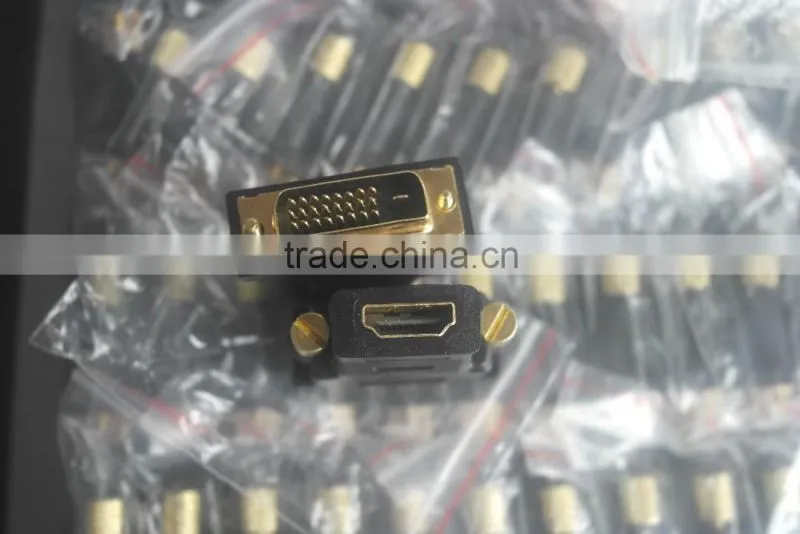 24k gold plated HDMIA female to DVI Male adapter